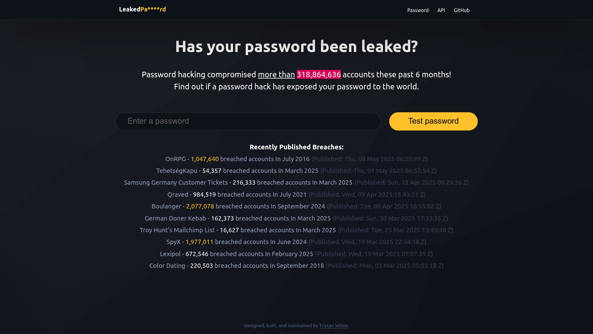 leakedpassword.com preview